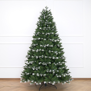 PE & PVC Mixed Lighted Automatic <b>Christmas</b> <b>Tree</b> with Realistic Snow Flocking, for Living Room, Mall & Bedroom Decoration - Product Image 1