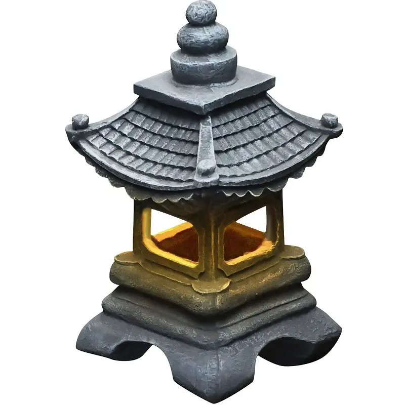 Estatuetas de resina decoração interna e externa zen, estátua de jardim, lanternas pagode