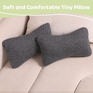 Vocheer Petit Dormir 11x7 Pouces <span class=keywords><strong>Mini</strong></span> <span class=keywords><strong>Voyage</strong></span> Oreillers Cou Poignet Lombaire Genou Pet <span class=keywords><strong>Oreiller</strong></span> Anti Poussière Acariens Léger Lavage À La Main Foncé - Product Image 6
