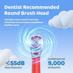 Nouvelle brosse à dents électrique oscillante pour enfants 60 °   Brosse à dents pour enfants à poils souples, étanche IPX7, alimentée par batterie, à angle oscillant - Product Image 4