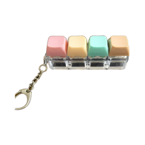 Teclado <span class=keywords><strong>4</strong></span> em 1 com Botões, Keycap, Chaveiro Fidget, Teclado de <span class=keywords><strong>4</strong></span> Teclas, Brinquedos de Descompressão, Clicker de Teclado com Luz LED - Product Image 2
