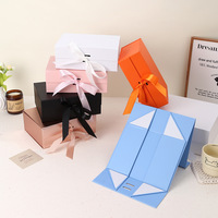 Boîte pliante à succès pour la Saint-Valentin, cadeau transfrontalier, avec nœud découpé, en carton spécial, emballage monobloc à ouverture à clapet