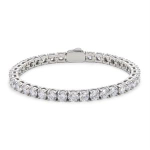 Pulsera de tenis de acero inoxidable 316L de 4 mm con circonita cúbica y moissanita, pulido espejo, impermeable, personalizada, a la moda, al por mayor - Product Image 1