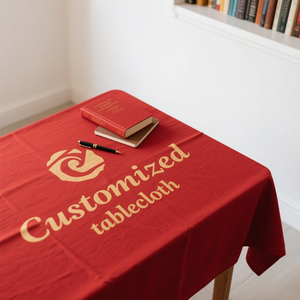 Tùy Chỉnh Thân Thiện Với Môi Hình Chữ Nhật Sợi Polyester Khăn Trải Bàn PVC Đảng Bảng Vải Với Mô Hình Vô Tận Cho Nhà Phòng Ăn - Product Image 2