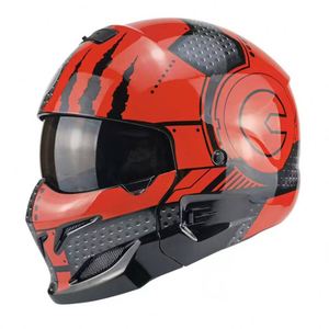 Casque de moto intégral rétro vintage portable pour homme, style samouraï, scorpion noir, guerrier indien, moto électrique, homologué ECE/<span class=keywords><strong>DOT</strong></span> - Product Image 4