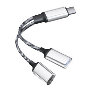 Yeni Tasarım Naylon <span class=keywords><strong>USB</strong></span> C OTG Adaptörü 2'si 1 Arada 60W PD Şarj ve Veri Senkronizasyonu, Tip C - <span class=keywords><strong>USB</strong></span> A ve <span class=keywords><strong>USB</strong></span> C için Dizüstü Bilgisayar, Telefon, Tablet ile uyumlu - Product Image 3