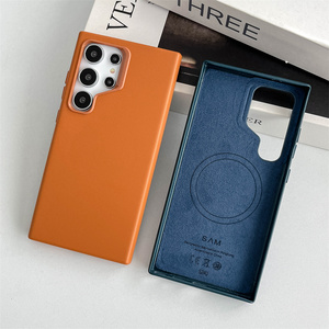 Oficial Original de cuero imán magnético inalámbrico de carga duro a prueba de golpes fundas de teléfono para <span class=keywords><strong>Samsung</strong></span> S24 Ultra S24 Plus - Product Image 1