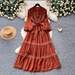 Vestido de Moda Elegante con Cuello Alto Estilo Vintage Francés Primavera 2026, Vestido Casual para Mujer - Product Image 1