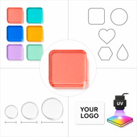 Ensemble d'aimants en acrylique colorés, aimants personnalisés, aimants translucides arc-en-ciel, décoration de réfrigérateur, décoration de cuisine, cadeau, vente en gros, OEM