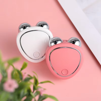 Mini masseur facial anti-âge 3D à micro-courant, mini masseur de beauté portable à haute intensité, pour le visage et le cou, amincissant et liftant