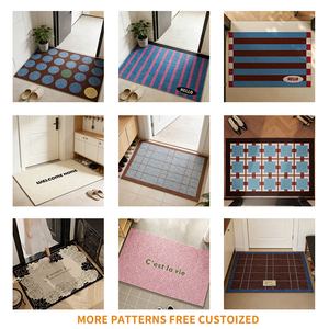 Tapis de <span class=keywords><strong>porte</strong></span> en <span class=keywords><strong>PVC</strong></span> antidérapant de haute qualité, style médiéval moderne, pour <span class=keywords><strong>entrée</strong></span> de maison, anti-poussière, en boucle de soie - Product Image 2