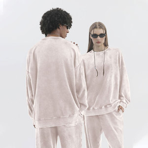 Sudadera con capucha de cuello redondo, estilo retro americano, lavada y desgastada, de 350 g/m², sin bolsillos - Product Image 4