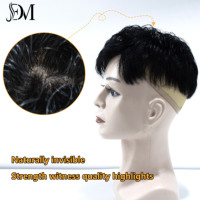 Matériaux de haute qualité Excellent toupet Soie naturelle Top Base Perruque Pièce Tout fait à la main Toupet de cheveux humains pour hommes