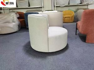 Sillón Individual con Acento Italiano, Tela de Terciopelo Bouclé, Diseño Moderno y Simple, Muebles para Sala de Estar, Expositores de la Feria IMM de <span class=keywords><strong>Colonia</strong></span> - Product Image 4