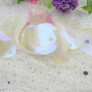 Perles en PVC en forme d'œuf 28*38mm à grand trou, en vrac, pour DIY, confettis, paillettes, embellissements, pour pulls, robes, couture, sequins <span class=keywords><strong>film</strong></span>és - Product Image 5