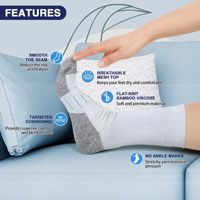 Chaussettes de compression pour diabétiques de haute qualité avec logo personnalisé, respirantes, sans compression, en bambou
