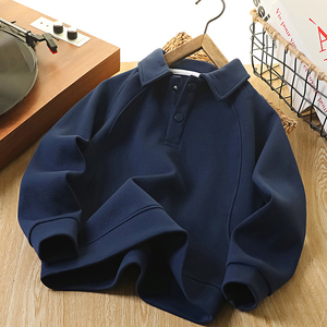 เสื้อโปโลเด็กผู้ชาย 2026 รุ่นใหม่ เสื้อสเวตเชิ้ตฤดูใบไม้ผลิ/ฤดูใบไม้ร่วง เสื้อคอปกเด็ก สไตล์เกาหลี เสื้อเบสสำหรับเด็กโต แฟชั่นอินเทรนด์ - Product Image 3