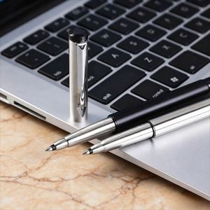 Luxury Metal Ballpoint <b>Pen</b> with logo Personalized <b>Silver</b> Metal <b>Pens</b> Business Signature Metal <b>Pen</b> Black Custom Corporate Gifts - Product Image 5