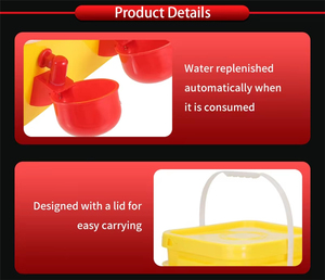 Abreuvoir automatique en plastique pour volailles, gamelle d'eau pour poulets, kit d'abreuvement pour ferme - Product Image 3