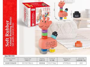 Juguete Educativo de Ensamblaje Yuglow de Goma Suave con Números y Animales: Perro, Jirafa, Elefante, León, <span class=keywords><strong>Caballo</strong></span>, Bloques de Construcción para Aprendizaje Temprano - Product Image 6