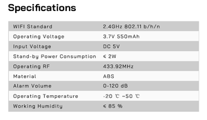 Kit de sistema de seguridad inteligente para el hogar, kit de alarma de fuga de agua para ventana y puerta, WIFI, Tuya - Product Image 4