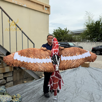 Aigle gonflable décoratif pour festival de musique, modèle d'oiseau gonflable de forme volante variée avec souffleur pour exposition de musée sur le thème des oiseaux