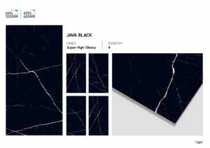 Carreaux de sol et de mur en porcelaine super noir brillant de qualité supérieure, 24x48 pouces, finition intérieure de luxe à haute brillance - Product Image 4