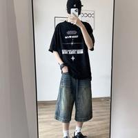 Starlit Apparels – Nouveaux shorts en jean rétro amples style hip-hop streetwear personnalisés pour hommes, légers, de haute qualité et écologiques