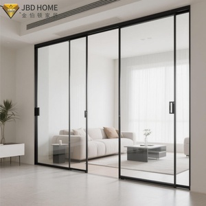 Puertas Corredizas de Aluminio de Diseño Moderno <span class=keywords><strong>con</strong></span> Doble <span class=keywords><strong>Vidrio</strong></span> para Dormitorios, Terrazas y Balcones, de Alta Calidad - Product Image 2