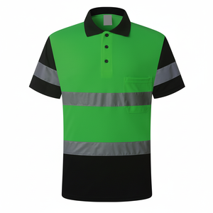 Reflective <b>Shirts</b> Men Polo Custom Logo Hi Vis Work Wear Short Sleeve Work Polo <b>Shirts</b> Reflective Safety Polo <b>T</b>-<b>Shirts</b> - Product Image 1