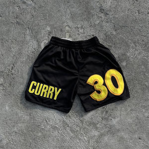 Fabricant Short en maille taille élastique 5 pouces pour hommes Short de basket-ball lourd avec logo brodé personnalisé - Product Image 2