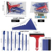 Outil de scellement des bords de vitres de voiture, ensemble de 10 pièces en PP, bande de remplissage des interstices, application avec raclettes et grattoir en plastique
