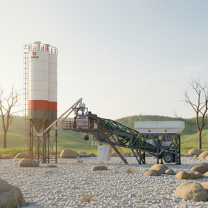 Centrale de production de béton mobile haute performance contrôlée par PLC avec composants essentiels : pompe, moteur, boîte de vitesses, roulement - Product Image 4