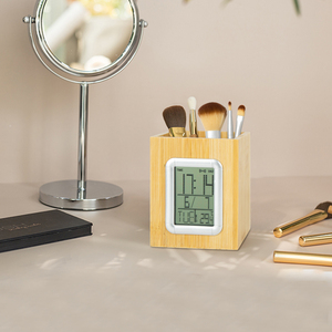 Led bút điện tử đồng hồ thời gian Lịch hiển thị kỹ thuật số penholder dlock bàn văn phòng phẩm dtorage Quà Tặng - Product Image 5