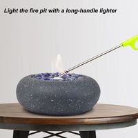 Bol de cheminée de table Portable, foyer Bio-éthanol à combustion propre sans vent pour les fêtes de Patio intérieures et extérieures