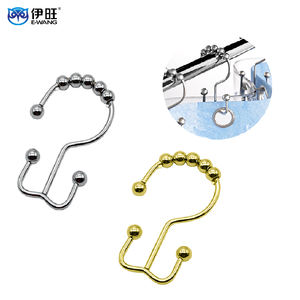 Ganchos para Cortina de Ducha de Doble Cara, Anillos de Acero Inoxidable Resistentes al Óxido para Baño con Ruedas Suaves - Product Image 1