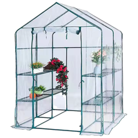 Serre en maille enduite de PVC durable pour jardin extérieur-Kit d'abri portable pour plantes pour légumes, fleurs et plantes facile à installer