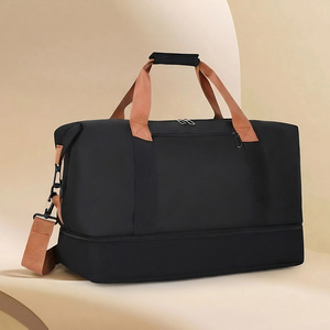 Unisex Leather Eco-Friendly Water-Resistant 20-35L Large Capacity Lightweight Foldable Travel Tote Bag Zipper Closure Hiking - Product Image 3