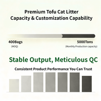 Ligne de production de granulés de litière pour chat en tofu, écologiques, parfum lavande, 2 mm, faible teneur en poussière, agglomération rapide, jetables dans les toilettes, 5 kg en vrac, vente chaude