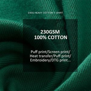 เสื้อยืดคอตตอนเฟรนช์เทอร์รี่แบบเรียบ 230gsm ผ้าฝ้าย 100% สำหรับผู้ชาย พิมพ์ลาย DTG พิมพ์นูน ทรงโอเวอร์ไซส์ - Product Image 4