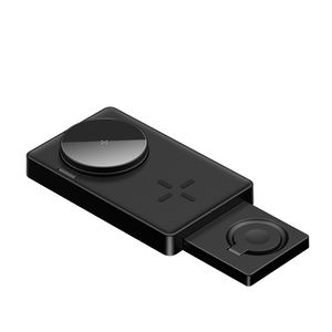 Cargador inalámbrico de escritorio portátil de 15W para <span class=keywords><strong>iPhone</strong></span> 14/13/12 para Samsung S10/S20 para Airpods 2/3 Pro IWatch 9V/2A entrada - Product Image 3