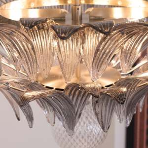 Lustre en verre moderne de luxe pour chambre et salle à manger, en métal transparent effet glace, LED CE, réglable, style Art Déco Lotus, <span class=keywords><strong>lampe</strong></span> suspendue encastrée - Product Image 6