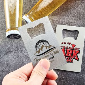 Décapsuleur de bouteille en acier inoxydable personnalisé, décapsuleur de portefeuille, porte-clés gravé avec logo/texte, en gros pour cadeaux de mariage, cadeaux de fête - Product Image 3
