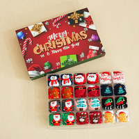 Chaussettes en tricot de Noël adorables, 12 paires en un ensemble, chaussettes pour femmes avec emballage en boîte mystère