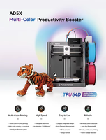 2026 Flashforge AD5X Printer 3D FDM Portabel Kecepatan Tinggi dengan Auto Leveling, Mesin Prototipe Digital untuk Filamen PLA Multi-Warna
