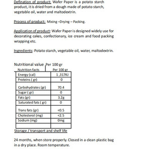 วัสดุตกแต่งเบเกอรี่ กระดาษเวเฟอร์ แป้ง<span class=keywords><strong>มันฝรั่ง</strong></span>แข็ง ขนาด A4 สำหรับตกแต่งเค้กงานแต่งงานและคริสต์มาส - Product Image 6