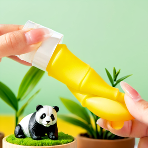 Kelutd Cute Panda Design BPA Free Food Grade Silicone Travel Dispensing Bottle 86ml Dishwasher Safe Flexible Reusable Push-<b>Pull</b> - Product Image 4