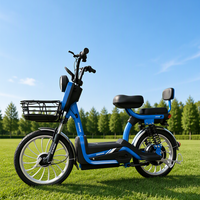 Vélo électrique 350W 48V robuste à moteur arrière, longue autonomie, haute vitesse, 2 roues, pour trajets professionnels, avec capteur