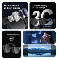 Nouvelles lunettes de soleil intelligentes AIMB-S1 avec caméra, traducteur vocal IA et fonction d'enregistrement vidéo, connectivité Wi-Fi