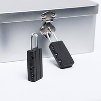 Cadenas de sécurité mini en acier inoxydable avec mot de passe pour armoire, porte, bagage, sac à dos, anti-vol, type boîte mystère